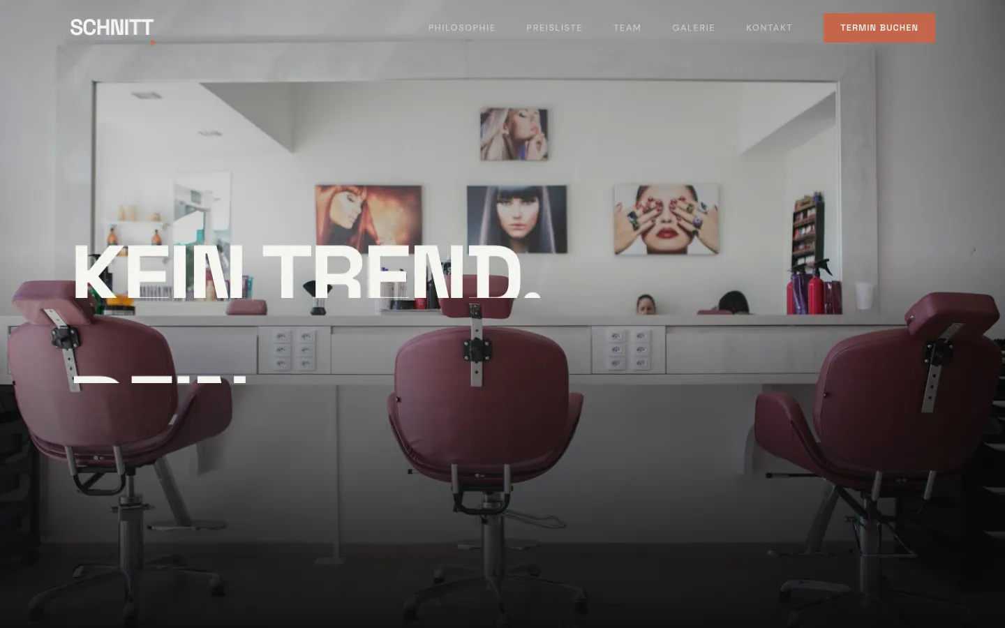 Webdesign Friseursalon Wien - SCHNITT. von PIKSEL